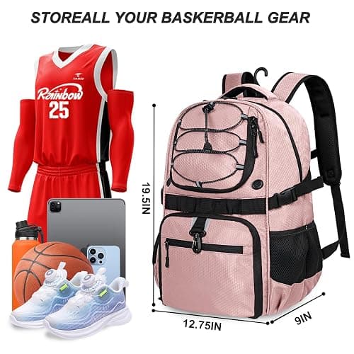 TENFLY Basketball Backpack with Separate Ball & Ventilated Shoe Compartment, Sports Bag with Hook for Men Women Teens Training Travel thumbnail 2