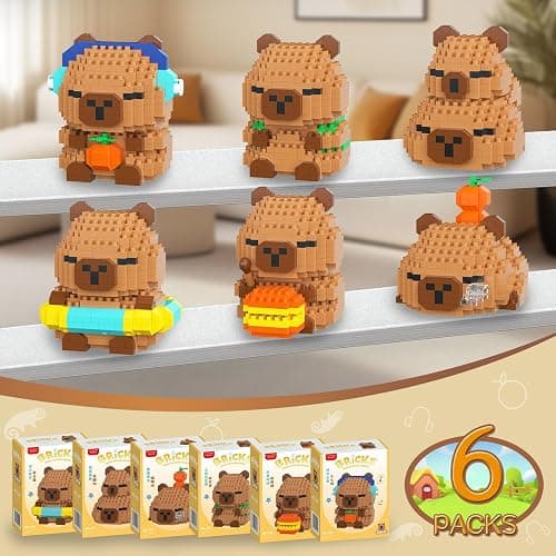 HIGH GODO Capybara Party Favors Building Set, 2120PCS Cute Capybara for Goodie Bag Stuffers, Party Favors Birthday Gift for Adult Teens 14+ (Not Compatible with Major Brand) thumbnail 2