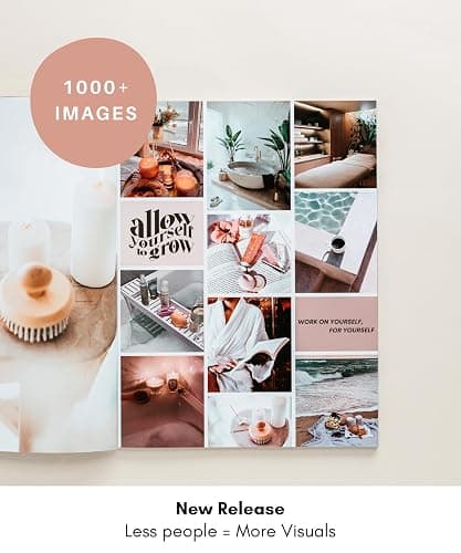 Lamare Vision Board Book - 1000+ Aesthetic Vision Board Images & Motivational Quotes, Vision Board Supplies, Vision Board Kit, Collage Book for Manifestation, Self Care & Goal Setting thumbnail 2