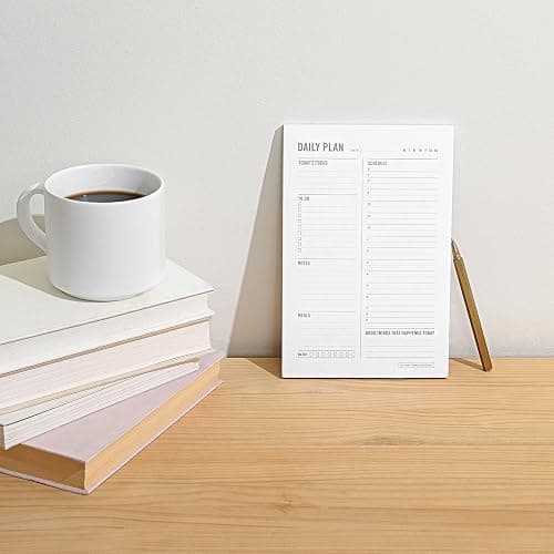 Daily Planner Notepad with Hourly Schedule - ADHD Planner, Time Block Planning Pad, Desktop To Do List, College Supplies - 6 x 9” - 50 Undated Sheets thumbnail 6