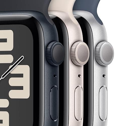 Apple Watch SE (2nd Gen) (GPS, 40mm) Starlight Aluminum Case with Starlight Sport Band, S/M (Renewed) thumbnail 3
