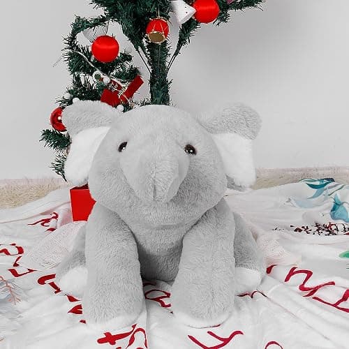 WeBingo Weighted Elephant Stuffed Animals 27", 5 Pounds Weighted Plush Toy for Christmas, Valentine's, Birthday Big Soft Cute Elephant Plushies Gifts for Kids Adults Boys Girl(Gray) thumbnail 6