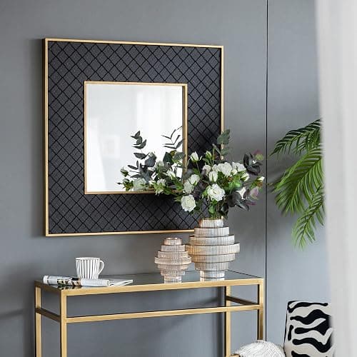 A&B Home Amber Fluted Geometric Vase - Tiered Decorative Glass Vase, Tabletop Home Decor, Bedroom Living Room Accent Piece Entryway Console Table Sideboard Flower Vase, 9" x 9" x 10" thumbnail 6