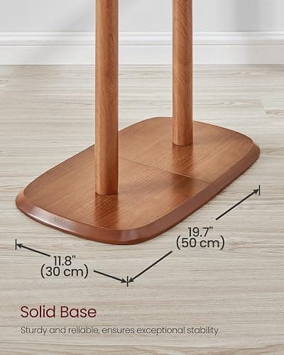 VASAGLE Coat Rack, Free Standing Coat Stand, Hall Coat Tree with 8 Hooks and Storage Shelf, 67.2 Inch Tall, for Coats, Hats, Bags, for Entryway, Hallway, Bedroom, Caramel Brown URCR040K01 thumbnail 6