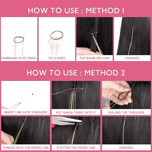 WENNALIFE Hair Tinsel for Girls, Bright White Fairy Kit 1200 Strands 6PCS 48 Inch Heat Resistant Glitter Tinsel Hair Extensions Kit Christmas Feathers Sparkle Strands thumbnail 4