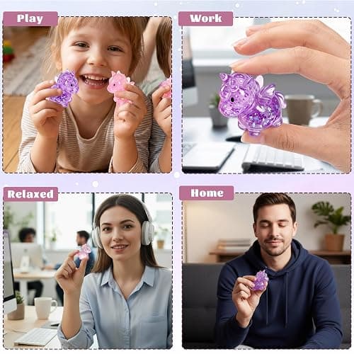 6PCS Unicorn Squishy Toys,Unicorn Stress Relief Toy for Adult/Kids,Autism & Anxiety Relief,Perfect Squeeze Toys Birthday Gift and Fun Party Favor thumbnail 5