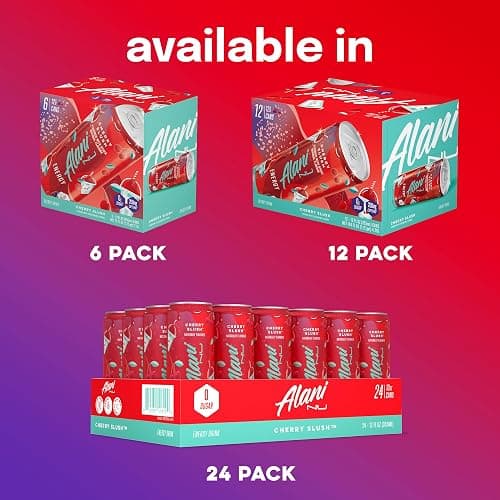 Alani Nu CHERRY SLUSH Sugar Free, Low Calorie Energy Drinks, 200mg Caffeine, Biotin B Vitamins, Zero Sugar, 10 Calories, 12 Fl Oz Cans, 12 Pack thumbnail 8
