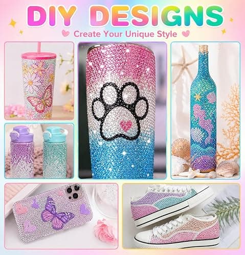 40000Pcs 40 Colors Jelly Rhinestones for Bedazzling,Mix Colors Bedazzling Kit with Rhinestones,3MM SS10 Colorful Resin Flatback Gems kit with Complete Tools for Crafting, Nail Art, Shoes, Books thumbnail 6