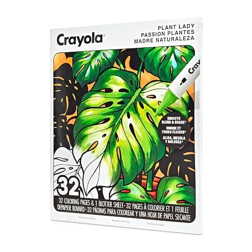 Crayola Plant Lady Adult Coloring Book, 32 Pgs, Alcohol Marker Friendly Paper, Mindfulness & Screen Free Activity for Adults and Plant Parents thumbnail 4