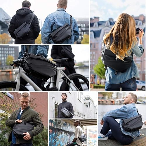 NIID Sling Bag,Crossbody Bag for Switch 2,Expandable Sling Bag Stylish,Waterproof Small Backpack Men,Multipurpose Chest Bag,Shoulder Backpack for Travel Work thumbnail 2