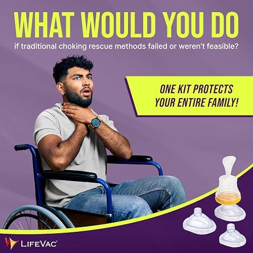 LifeVac Yellow Travel Kit - Portable Suction Rescue Device, First Aid Kit for Kids and Adults, Portable Airway Suction Device for Children and Adults thumbnail 4