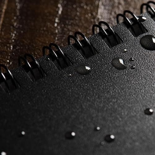 Rite In The Rain Weatherproof Side Spiral Notebook, 4.625" x 7", Black Cover, Universal Pattern, 3 Pack (No. 773L3) thumbnail 5
