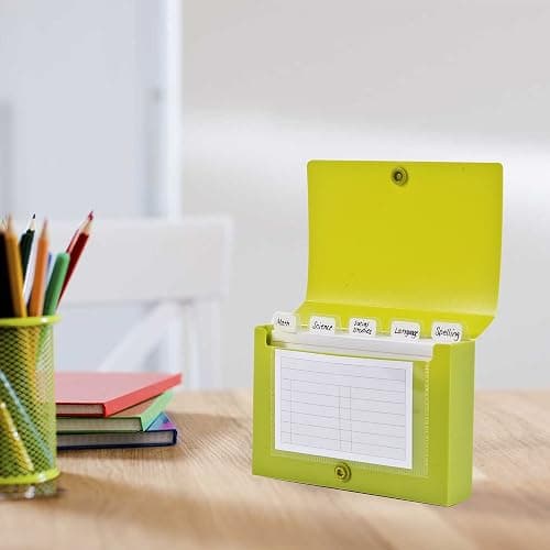 Doc It Index Card Holder 3" x 5" for Storing Recipe Cards, School Index Cards & More, 4-Pack Assorted Colors (00868-C) - 4-Pack thumbnail 2