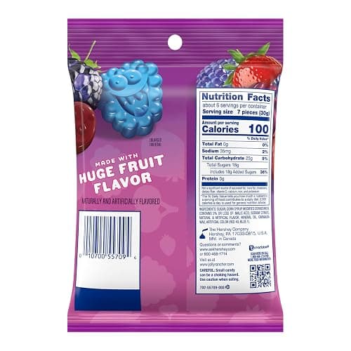JOLLY RANCHER Gummies Very Berry Fruit Flavored Candy Bag, 6.5 oz | Very Berry Gummies with Blue Raspberry, Wild Strawberry, Black Cherry, Blackberry and Wild Berry Flavors, 6.5 oz thumbnail 2