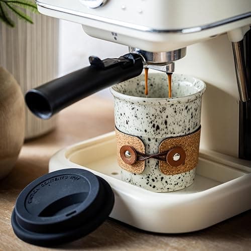 Cormomu Coffee Travel Mug, Spill Proof Coffee Tumbler, Microwave & Dishwasher Safe, Large Porcelain Coffee Cup, Tea Mug with Lid, Coffee Gifts for Men & Women, 13.5oz thumbnail 6