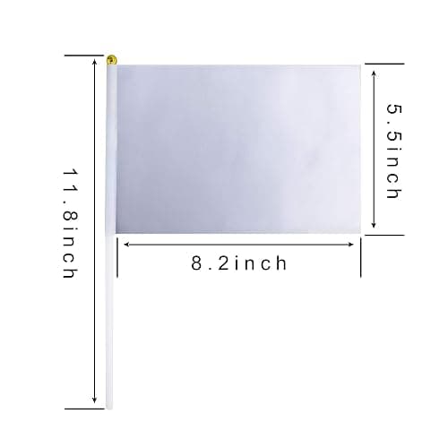 Consummate Lot de 45 petits drapeaux de couleur unie - Noir blanc rouge jaune vert bleu violet orange rose rouge thumbnail 3