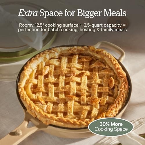 Our Place Large Always Pan 2.0-32cm (3.8L) Nonstick, Toxin-Free Ceramic Cookware | Patented 10-in-1 Aluminum Frying & Sauté Pan | Safe for Oven, Induction & All Cooktops up to 232°C | Spice thumbnail 7