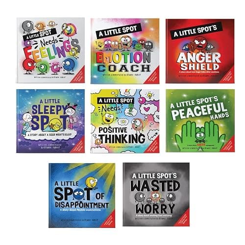 A Little SPOT Emotional Regulation Box Set (Books 49-56: Peaceful Hands, Anger Shield, Needs Feelings, Sleep, Disappointment, Wasted Worry, Positive Thinking, and Emotion Coach) thumbnail 2