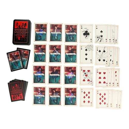Stranger Things Playing Cards Gift Set - Collectible Tin Box - Official Stranger Things Merchandise | Paladone thumbnail 4