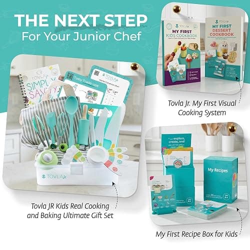 Tovla Jr. Kid Safe Knife Set for Real Cooking | Toddler Knives | Ages 4-12 | Montessori Kitchen Tools | Kids Kitchen Knife Set of 3 | BPA Free Dishwasher Safe | Birthday Christmas Gift Stocking Stuffer thumbnail 7