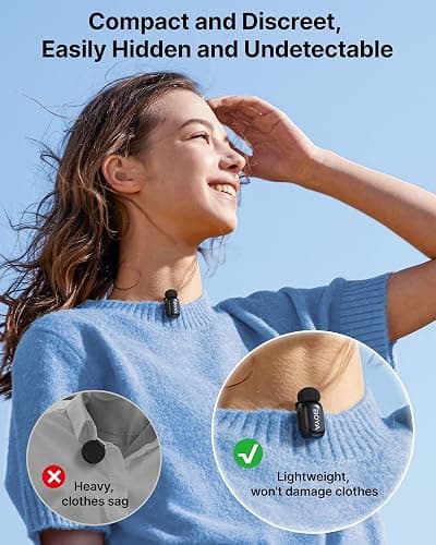 BOYA mini Wireless Lavalier Microphone for Android/Tablets/PC with USB C Plug,Noise Reduction,30H Battery Life with Charging Case,AI Voice Changer,Lapel Microphone Wireless for Video Recording Podcast thumbnail 7