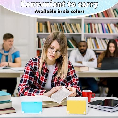 Tenceur 12 Pcs Index Card Case 3" x 5" Index Card Holder with Colorful Tab Dividers Plastic Flash Card Organizer Notecard Box for Storing Recipe Cards Office School thumbnail 6