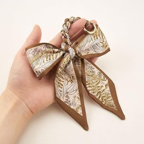 ZOOEASS Bow Purse Charms Women Cute Designer Keychain Scarf Bag Charms for Handbags Tote Bag Accessories Charm Trendy thumbnail 4
