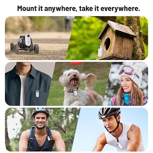 Meoilkolnm Mini Body Camera, Wearable Action Body Cam, Thumb Size Hands Free Recording Body Worn Camera, Premium Portable Camcorder Mount Anywhere for Pet Walking, Work, Travel (White, 128GB) thumbnail 8