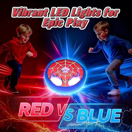 Hover Football Toys for 3-12 Year Old Boys, Football Gifts for Boy with Flashing Eyes & Web, 3 4 5 6 7 8 10 Year Old Boys Gifts Spider Kids Toys Age 3-9 Indoor Party Games Birthday Christams Present thumbnail 5