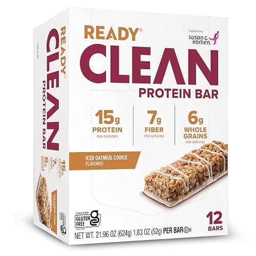 Ready® Protein Bars – High-Protein Snack with 15g Whey Protein, With Flaxseeds and Omega-3s for Sustained Energy, Supports Lean Muscle and Recovery – Iced Oatmeal Cookie, 12 Pack - Image 1