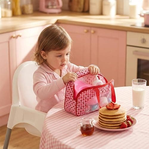 BiBi Doll Baby Doll Accessories Playset 18 Pcs with Carry Storage Bag - Includes Care & Feeding Set, Bottles, Dummy, Potty, Bib, Brush - Portable Nurturing Pretend Play Toy for Girls & Boys Aged 3+ thumbnail 4