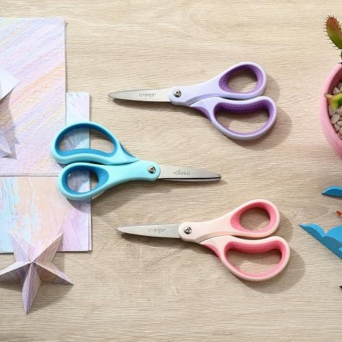 LIVINGO Kids Scissors for Ages 8-11 - 3 Pack 6” Pointed Tip Stainless Steel School Scissors for Children Teacher Classroom Crafting thumbnail 6