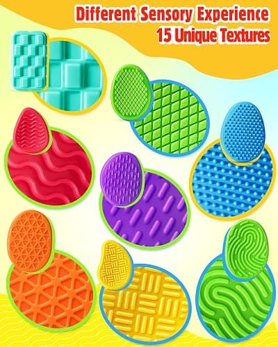 Helsort 16 Pack Textured Worry Stones, Sensory Fidget Toys for Kids Adults | Anxiety Relief, Sensory Toy for Autism ADHD Kids Calming, Quiet Small Fidgets for Classroom Prizes, Back to School Supplies thumbnail 4