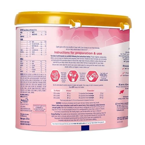 Enfamil A.R. Infant Formula, Reduces Reflux & Spit-Up, DHA for Brain Development, Probiotics to Support Digestive & Immune Health, Reusable Powder Tub, 19.5 Oz (Pack of 2) thumbnail 11