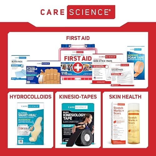 Care Science First Aid Kit, 110 Pieces | Professional Use for Travel, Work, School, Home, Car, Emergency, Survival, Camping, Hiking, and More thumbnail 6