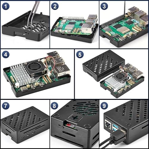 RasTech Raspberry Pi 5 Kit 8GB RAM with Pi 5 Case,Active Cooler,Screwdrive and Pi 5 8GB Board Included thumbnail 7