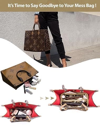 OMYSTYLE Purse Organizer Insert, Felt Tote Bag Organizer Insert with 5 Sizes, Handbag Dividers for Inside Purse, Compatible with Longchamp, Neverful, Speedy and More thumbnail 2