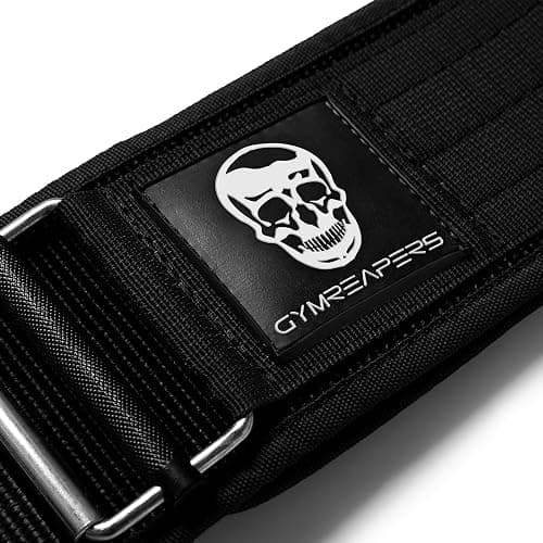 Gymreapers Quick Locking Weight Lifting Belt for Men Gym Belt for Powerlifting Deadlift Belt with 4 Inch Neoprene Metal Buckle Back Support Weightlifting Belt Women thumbnail 4