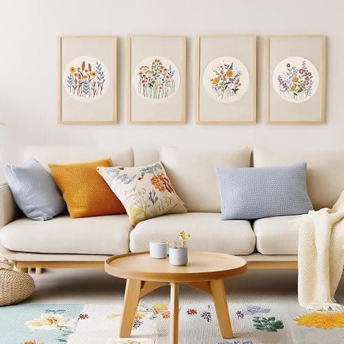 CYANFOUR 5 Pack Beginner Embroidery Kit for Adults, Easy to Learn Floral Embroidery Patterns from Video & Instruction, Needlepoint Kits for Adults Include Embroidery Hoop, Colorful Threads, Tools thumbnail 7