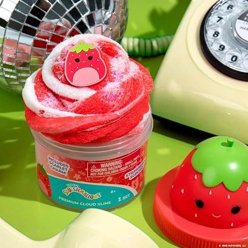 Original Squishmallows Scarlet Premium Cloud Slime - Limited Release, Strawberry Scent, 8 oz. Jar thumbnail 2