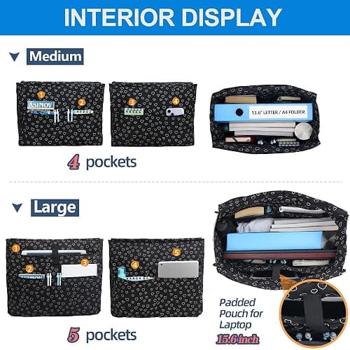 ABAMERICA Nurse Bags for Work Nursing Bag Multiple Pockets Waterproof Organizing Zip Top Clinical Bag for Nursing Students thumbnail 4