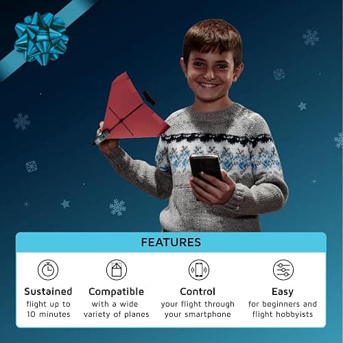 POWERUP 4.0 The Next-Generation Smartphone Controlled Paper Airplane Kit, RC Controlled. Easy to Fly with Autopilot & Gyro Stabilizer. for Hobbyists, Pilots, Tinkerers. thumbnail 3