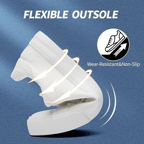 Witwatia White Canvas Sneakers for Women Lace-up Tennis Shoes Non-Slip Cozy Low Top Walking Shoes for Women thumbnail 4