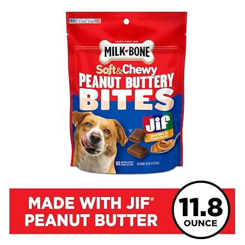 Milk-Bone Peanut Buttery Bites Soft Dog Treats with Jif Peanut Butter, 11.8 Ounce Bag thumbnail 2