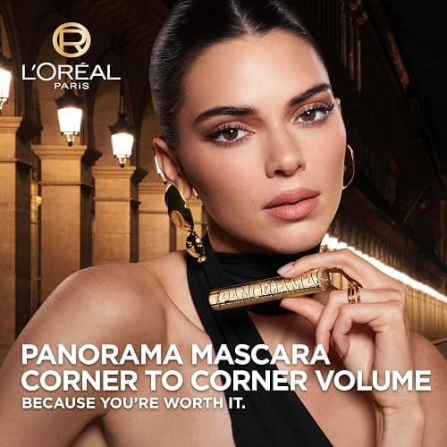 L'Oreal Paris Voluminous Panorama Mascara, Volumizing and Lengthening Mascara, Washable Longwear and Smudge Resistant Make Up, Blackest Black, 0.33 Fl Oz thumbnail 2