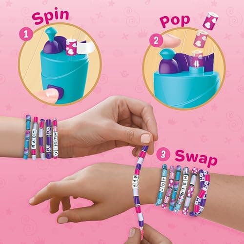 Imagimake Spin n Pop : DIY Bracelets Braids & More | Patented Electric Bracelet Maker|DIY Craft Kits for Girls Ages 8-13| Create 25+ Accessories for Girls 10-12| Early Christmas Presents for Ages 8-12 thumbnail 5