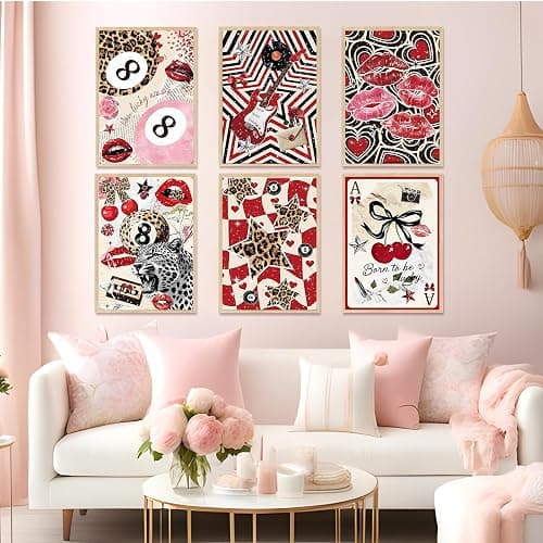 Leopard Diamond Art Kits for Adults, Diamond Painting Kits for Beginner DIY | 6 Pack Coquette Diamond Dots Round Full Drill Crafts for Gem Art Dot Art for Adults Home Wall Decor for Teens 5D Boy 12x16 in thumbnail 2