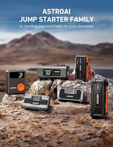 AstroAI S8 Car Battery Jump Starter, Car Jumper Starter Battery Pack for Up to 6.0L Gas & 3.0L Diesel Engines, 12V Portable Jump Box with 3 Modes Flashlight and Jumper Cable (Orange) thumbnail 9