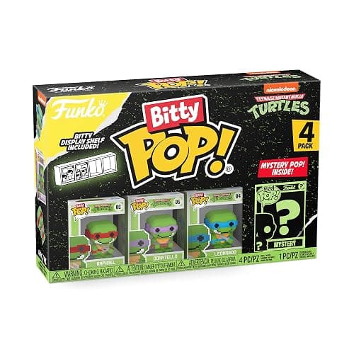Funko Bitty POP! Teenage Mutant Ninja Turtles (TMNT) - Shredder, 4-Pack - 8-Bit Raphael, 8-Bit Donatello, 8-Bit Leonardo and A Surprise Mystery Mini Figure - 0.9 Inch (2.2 Cm) Collectable - Gift Idea thumbnail 3