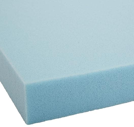 Amazon Basics Full Mattress Topper, Cooling Gel-Infused, CertiPUR-US Certified, 2 Inches, Blue thumbnail 3